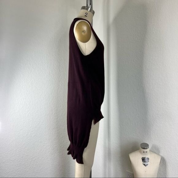 Serien°umerica Cashmere Italy Distressed Hi Lo Tattered Unisex Sweater - Picture 4 of 10